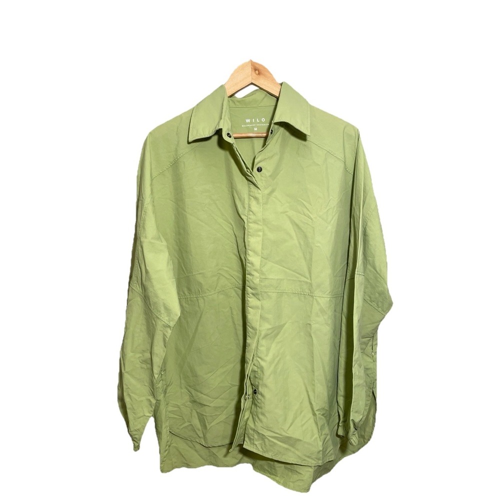 Wilo Melbourne Label Lightweight‎ Nylon Overshirt Jacket Women's Medium Green